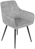 Krzesła - Krzesło tapicerowane SATORI szare HOMLA - miniaturka - grafika 1
