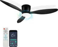 Wentylatory sufitowe - Jopassy wentylator sufitowy LED lampa sufitowa wentylator lampa sufitowa oświetlenie z pilotem zdalnego sterowania - miniaturka - grafika 1