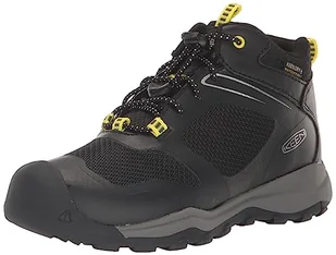 KEEN Dziecięce buty trekkingowe Wanduro Mid Unisex, Czarny Srebrny, 34 EU - Buty dla chłopców - miniaturka - grafika 1