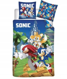 Pościel Dziecięca 140x200 Bawełna Sonik Gra Sega Sonic 06 - Pościel dla dzieci - miniaturka - grafika 1