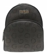 Plecaki - GUESS PLECAK MIEJSKI BRĄZOWY Z NADRUKIEM LOGO NA ZAMEK GMB - miniaturka - grafika 1