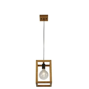 Square lampa wisząca 1-punktowa drewno/czarna 54741-1NA - Lampy sufitowe - miniaturka - grafika 1