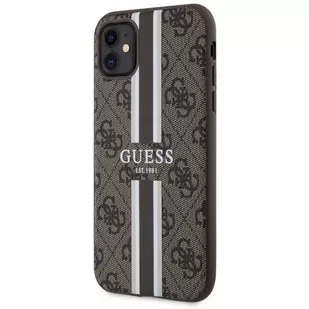 Etui Guess GUHMN61P4RPSW do iPhone 11 / Xr hardcase 4G Printed Stripes MagSafe - Etui i futerały do telefonów - miniaturka - grafika 1