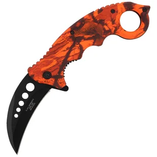 Nóż składany karambit Herbertz CJH Red Camo Aluminium, Black Blade (ART000138 - 572513) - Noże - miniaturka - grafika 1
