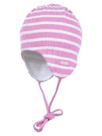 Czapki damskie - Dziewczęca czapka wiązana jesienno zimowa różowa Döll r.35 - miniaturka - grafika 1