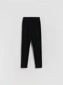 Spodnie i spodenki dla dziewczynek - Reserved - Ocieplane legginsy - czarny - miniaturka - grafika 1