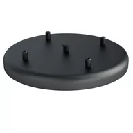 Akcesoria do oświetlenia - Duża metalowa osłonka sufitowa fi30cm lakierowana w kolorze czarnym strukturalnym - na cztery przewody Kolorowe Kable - miniaturka - grafika 1