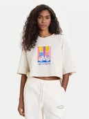 Koszulki i topy damskie - New Balance T-Shirt WT53904 Beżowy Regular Fit - miniaturka - grafika 1