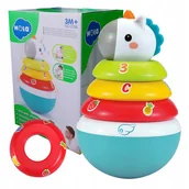 Grzechotki dla dzieci - Wańka Wstańka Sorter Piramidka Zabawka Sensoryczna - miniaturka - grafika 1