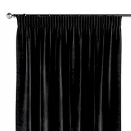 Zasłony - Dekoria Zasłona na taśmie marszczącej 1 szt. głęboka czerń 1szt 130 × 260 cm Velvet 300-704-17 - miniaturka - grafika 1