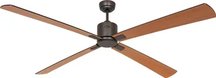 Energooszczędny wentylator sufitowy z pilotem Eco Neo III 180 cm brązowe łopatki czarny / teak - Wentylatory sufitowe - miniaturka - grafika 1