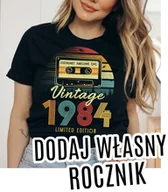 Koszulki i topy damskie - Damska koszulka z rocznikiem - dodaj swój rok urodzenia vintage - miniaturka - grafika 1