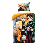 Pościel dla dzieci - Pościel 140x200 Damon Slayer poszewka 70x90 4061BL Halantex - miniaturka - grafika 1