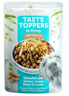 Applaws Taste Toppers Saszetka dla psa - białoryby, łosoś, zielony groszek i soczewica w sosie 85g - Mokra karma dla psów - miniaturka - grafika 2