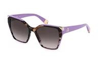 Okulary przeciwsłoneczne - Furla Okulary damskie, Brown/Grey Havana, 54 - miniaturka - grafika 1