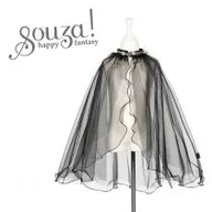 Zabawy w naśladowanie dorosłych - Czarny kostium peleryna tiulowa Julietta 5-7 lat - miniaturka - grafika 1