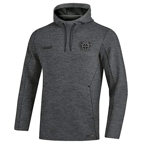 Jako damska bluza z kapturem Premium Basics, (sezon 19/20) Bayer 04 Leverkusen Leverkusen, antracyt melanż, 40