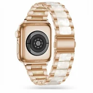Akcesoria do smartwatchy - Tech-Protect Pasek Modern do Watch 1/2/3/4/5/6/7/SE 38/40/41mm) Złoto biały - miniaturka - grafika 1