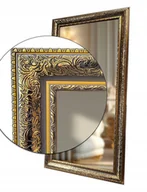 Lustra - Lustro w grubej złotej błyszczącej ramie 180x80 odporne na wilgoć U41 - miniaturka - grafika 1