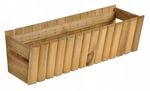Skrzynka balkonowa drewniana Stokrotka 60cm jasny brąz - Skrzynie ogrodowe - miniaturka - grafika 1