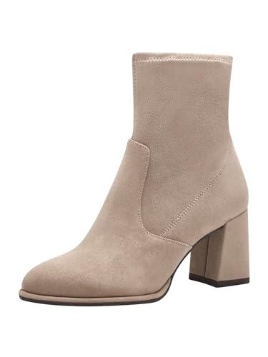 Tamaris Damskie buty 1-25057-43, modne kozaki, taupe suede, 40 EU, taupe Suede, 40 EU
