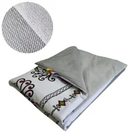 Koce i narzuty dla dzieci - Kocyk Dziecięcy 75x100 Ocieplany Parzenice Białe/Szary Bawełna/Velvet Polski Producent - miniaturka - grafika 1