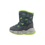 Śniegowce damskie - Dziecięce buty zimowe ciepłe śniegowce Apawwa na rzep HD02 zielone - miniaturka - grafika 1