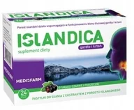 Przeziębienie i grypa - Islandica, Tabletki na gardło porost islandzki porzeczka, 24 tabl. - miniaturka - grafika 1