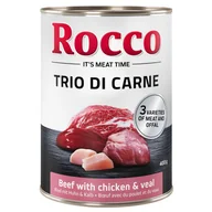 Mokra karma dla psów - Megapakiet Rocco Classic Trio di Carne, 24 x 400 g - Wołowina, kurczak i cielęcina - miniaturka - grafika 1