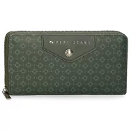 Portfele - Pepe Jeans Bethany portfel z etui na karty zielony 19,5x10x2 cm skóra syntetyczna, zielony, Talla única, portfel z etui na karty, zielony, Taille unique, Portfel z etui na karty - miniaturka - grafika 1