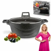 Garnki - Garnek na indukcję marmurowy z pokrywką Konighoffer Arancini 6,5 l poleca EWA WACHOWICZ - miniaturka - grafika 1