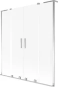 Parawany nawannowe - Mexen Velar L Duo parawan nawannowy 2-skrzydłowy rozsuwany 140 x 150 cm, szron, chrom - 896-140-003-32-01 - miniaturka - grafika 1