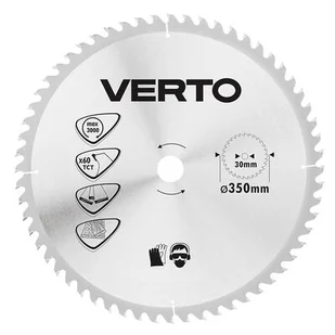 VERTO Tarcza do pilarki, widiowa, 350 x 30 mm, 60 zębów - Akcesoria do elektronarzędzi - miniaturka - grafika 1