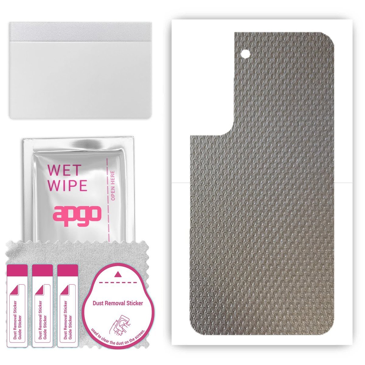 Folia naklejka skórka strukturalna na TYŁ do Samsung Galaxy S22 - Aluminium krople - apgo SKINS