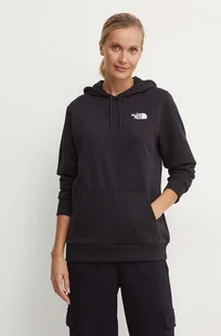 The North Face bluza Simple Dome Hoodie damska kolor czarny z kapturem z nadrukiem NF0A89EYJK31 - Bluzy damskie - miniaturka - grafika 1