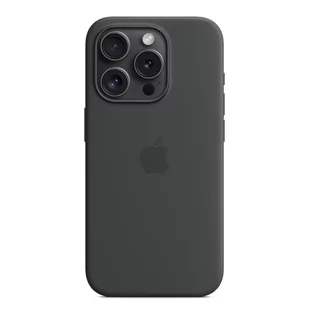 Apple Silicone Case etui z MagSafe do iPhone 15 Pro (czarny) - Etui i futerały do telefonów - miniaturka - grafika 1