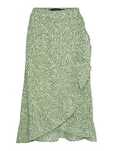 VERO MODA Damska spódnica Vmsara Gunna Hw Calf Skirt WVN, Reseda/Aop: sara, M - Spódnice - miniaturka - grafika 1