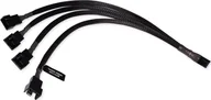 Chłodzenie wodne - Alphacool Alphacool Y-Splitter 4-Pin auf 4x 4-Pin PWM 30cm - schwarz - miniaturka - grafika 1