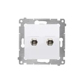 Gniazdka elektryczne - Kontakt Simon Gniazdo SAT podwójne SIMON 54 biały - miniaturka - grafika 1