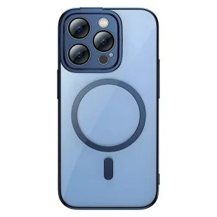 Zestaw ochronny Baseus Glitter przeźroczyste etui magnetyczne i szkło hartowane do iPhone 14 Pro Max (niebieski) - Etui i futerały do telefonów - miniaturka - grafika 1