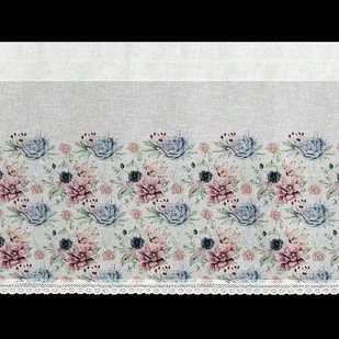 Firana 60 x 150 Dekoracyjna Gotowa Dora Biały+Róż - Firany - miniaturka - grafika 9