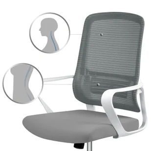 Fotel biurowy, krzesło biurowe Fotel biurowy z mikrosiatki Sofotel Wizo szaro-biały - Fotele i krzesła biurowe Fotel biurowy, krzesło biurowe Fotel biurowy z mikrosiatki Sofotel Wizo szaro-biały - Fotele i krzesła biurowe - miniaturka - grafika 13
