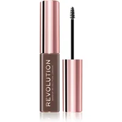 Akcesoria i kosmetyki do stylizacji brwi - Makeup Revolution Brow Fixer żel do brwi odcień Dark Brown 6 ml - miniaturka - grafika 1