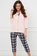 Piżamy damskie - Piżama Italian Fashion Dona r.3/4 sp.3/4 łosoś/druk - miniaturka - grafika 1