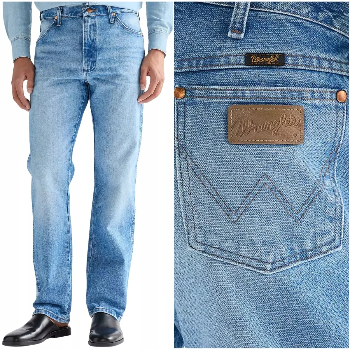 Wrangler 13MWZ Cowboy Jetstream klasyczne proste spodnie jeansowe W33 L32