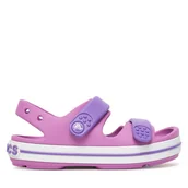 Buty dla dziewczynek - Sandały Crocs Crocband Cruiser Sandal T 209424 Różowy - miniaturka - grafika 1