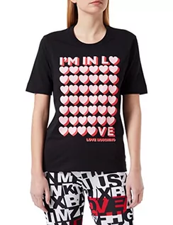 Koszulki i topy damskie - Love Moschino Koszulka damska z nadrukiem I'm in Love, Czarny, 42 - grafika 1