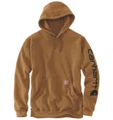 Bluzy męskie - Bluza Carhartt Midweight Signature Sleeve Logo Hooded Sweatshirt CARHARTT BROWN - miniaturka - grafika 1
