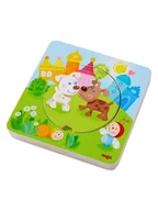 Puzzle - Haba 6-częściowe drewniane puzzle "Colorful animals" - 12 m+ - miniaturka - grafika 1