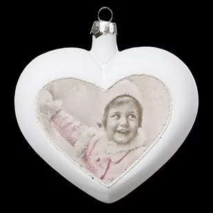 Bombka choinkowa EUROFIRANY Lagal, biała, 10 cm - Bombki - miniaturka - grafika 1